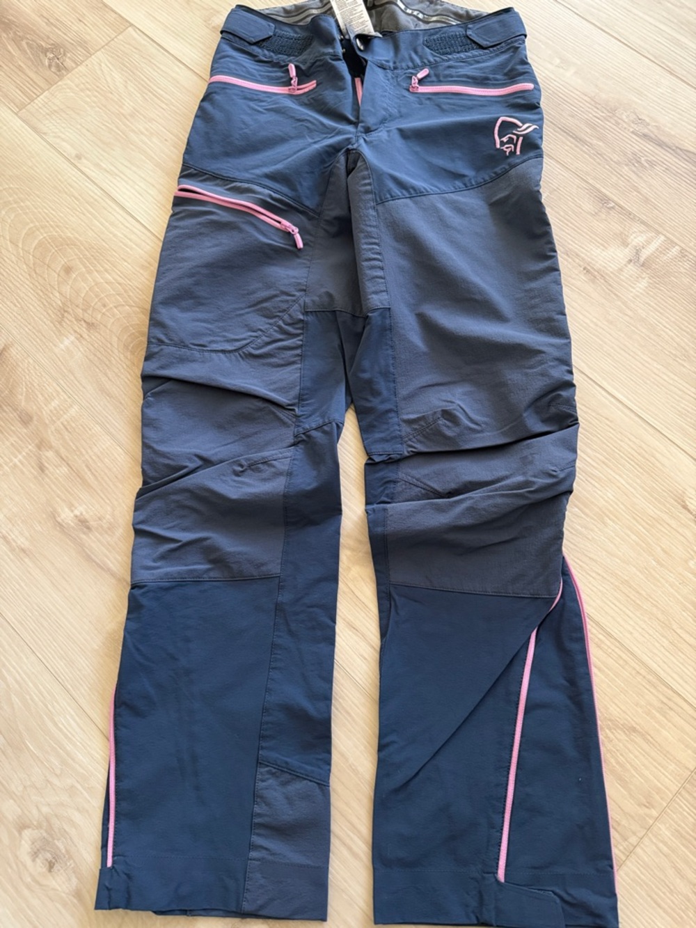 Women's Navy Blue Track Pants with Pink Accents